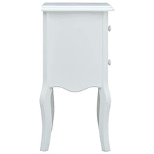 vidaXL Tavolo da comodino, in MDF, 43 x 32 x 65 cm, colore: bianco e grigio