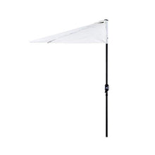 miozzi Ombrellone da Giardino Semicircolare da Parete 269x138x236 cm Bianco