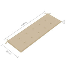 vidaXL Panca da Giardino con Cuscino 157 cm in Massello di Acacia
