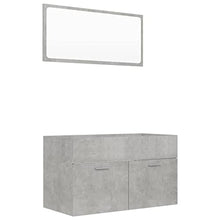 vidaXL Set Mobili da Bagno 2 pz Grigio Cemento in Truciolato