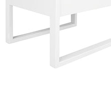 Beliani Comodino in Legno di Pino Bianco con Cassetto 43 x 50 cm Giulia