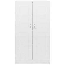 Festnight Libreria Bianco Lucido con 4 Ampi Scomparti e 2 Ante,Librerie per Soggiorno, Librerie per arredo Studio 82,5x30,5x150 cm in Truciolato