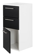 Armadio bagno pensile SANTINI frontale in nero satinato