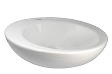1 lavabo rotondo in ceramica 46 cm L 46 cm B