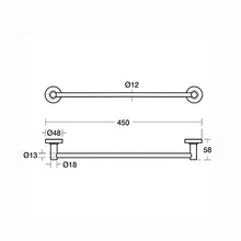 Ideal Standard A9117AA Serie IOM barra portasciugamani, da 45 cm, cromato