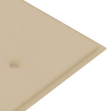 vidaXL Panca da Giardino con Cuscino Beige 150 cm Legno di Teak