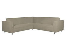 MB HOME BASIC Copridivano angolare Dahlia, Tortora
