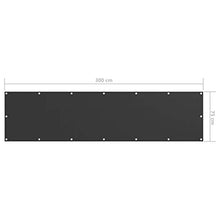 vidaXL Paravento da Balcone Antracite 75x300 cm in Tessuto Oxford
