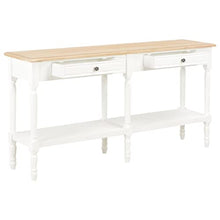vidaXL Legno Massello Credenza Classica Elegante Stile Vintage Francese Tavolo Consolle Cassettiera Armadietto 150x35x77cm Bianco e Marrone