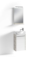 Homexperts Shine Set da Bagno, Melammina, Light Ateiler Beton, 41 x 128 x 25 cm (BxHxT)