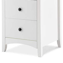 Soayone Cassettiera Bianca con 4 Cassetti, per Soggiorno, Camera da Letto 45 x 45 x 94 cm