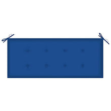 vidaXL Panca da Giardino con Cuscino Blu Reale 240 cm Massello di Teak