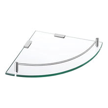 Umi. Bathroom Corner Glass Shelf Triangle Wall Shower Shelf Corner Shower Caddy Tempered Glass and SUS 304 Stainless Steel Wall Mount, BGS2101A-2