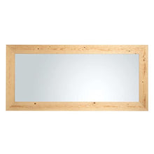 MO.WA Specchio grande da parete cornice rustica in legno abete finitura naturale. made in Italy. Misura esterna cm. 85x185. Da appendere in verticale o orizzontale.