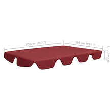 Oushome Baldacchino per Dondolo Giardino Rosso Vino 226x186 cm 270 g/m2