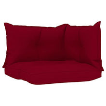 vidaXL Cuscini per Divano Pallet 3 pz Rosso Vino in Tessuto