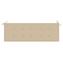 vidaXL Panca da Giardino con Cuscino Beige 150 cm Legno di Teak