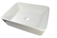 1 lavabo rettangolare in ceramica, 48 x 37 cm
