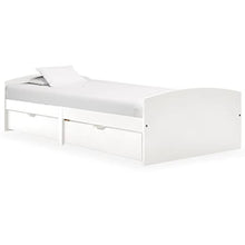 vidaXL Giroletto con 2 Cassetti Bianco in Pino Massello 90x200 cm