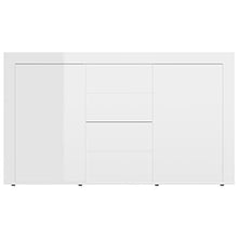 vidaXL Credenza Bianco Lucido 120x36x69 cm in Truciolato