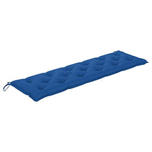 vidaXL Panca da Giardino con Cuscino Blu 175 cm in Massello di Teak