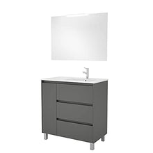 Salgar Arenys Set Mobile da Bagno, Truciolato, Grigio Opaco, Extra Grande