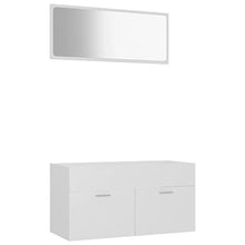 vidaXL Set Mobili da Bagno 2 pz Bianco in Truciolato