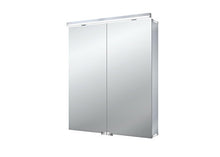 emco asis - Armadietto a specchio piatto, 600 mm, 2 ante, LED neutro, 4000 K, colore: Bianco