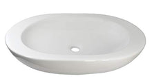 warenplus2014 Lavabo in ceramica, piccolo, ovale, bianco, montaggio a parete, in ceramica, 59 cm
