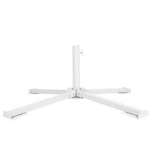 Base portatile bianca per ombrellone a quattro gambe, porta ombrellone, per giardino spiaggia