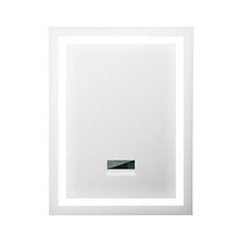 YJIIJY LED Specchio da Bagno, Specchio per Il Trucco a Parete con Lampada Luminosa Fredda Bianco a LED (60 x 80 cm, con Bluetooth)