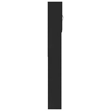 Festnight Mobile per Lavatrice, Mobiletto per Bagno in Truciolato Nero 64x25,5x190 cm