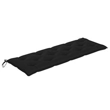 vidaXL Panca da Giardino con Cuscino Nero 150 cm in Legno di Teak