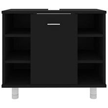 vidaXL Armadio da Bagno Nero 60x32x53,5 cm in Truciolato