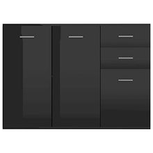Sideboard Hochglanz-Schwarz 105x30x75 cm Spanplatte