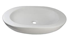 1 lavabo in ceramica ovale grande, 59 cm, 42 cm