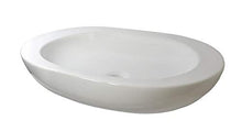 warenplus2014 Lavabo in ceramica, piccolo, ovale, bianco, montaggio a parete, in ceramica, 59 cm