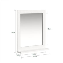 SoBuy Set mobili da Bagno salvaspazio (Specchio, Bianco) FRG129-W