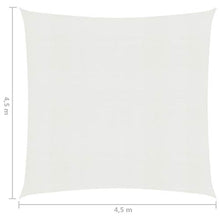 vidaXL Vela Parasole 160 g/m² Bianca 4,5x4,5 m in HDPE