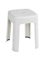 WENKO Sgabello da bagno Alaska - Badhocker, Polipropilene, 37 x 45.5 x 37 cm, Bianco