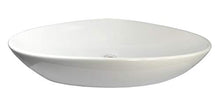 Lavabo in ceramica ovale per bagno, grande lavabo, 59 cm L x 39 cm B