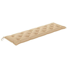 vidaXL Panca da Giardino con Cuscino Beige 175 cm Massello di Teak