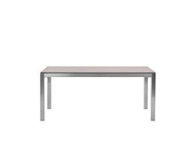 Beliani Set di Tavolo Grigio HPL Simil Legno 180 cm e 6 Sedie Tessuto Grigio GROSSETO
