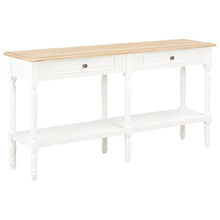 vidaXL Legno Massello Credenza Classica Elegante Stile Vintage Francese Tavolo Consolle Cassettiera Armadietto 150x35x77cm Bianco e Marrone