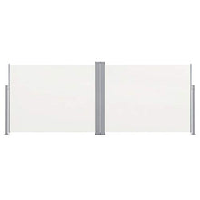 vidaXL Tenda da Sole Laterale Retrattile per Patio Privacy Automatica Schermo Parasole Frangivento 170x1000 cm in Tessuto PU Crema Telaio in Ferro