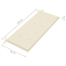 vidaXL Panca da Giardino con Cuscino 120 cm in Massello di Acacia