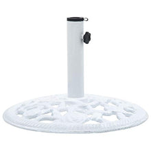 Tidyard Base Ombrellone Bianca 12 kg 48 cm in Ghisa, 48 x 33 cm Bianco