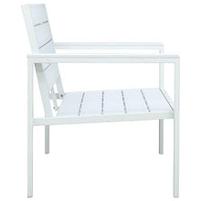 FAMIROSA Panchina da Giardino 120 cm in HDPE Bianca Aspetto Legno