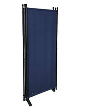 QUICK STAR Paravento da Giardino 220 x 165 cm 4 parti pieghevole Divisorio in Tessuto Balcone Protezione della Privacy Blu