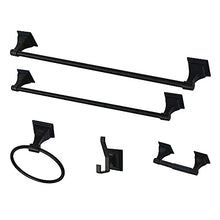 Kingston Brass BAHK61212478K Set di Accessori per Il Bagno, Nero